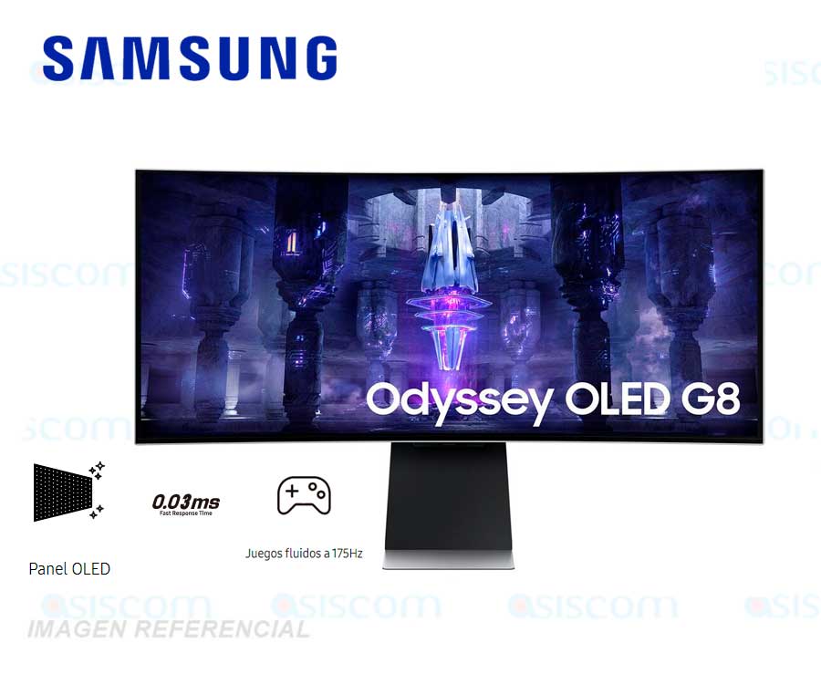 Monitor Gamer Curvo Samsung Odyssey OLED G8 LS34BG850SNXZA 34" WQHD HDR 175Hz